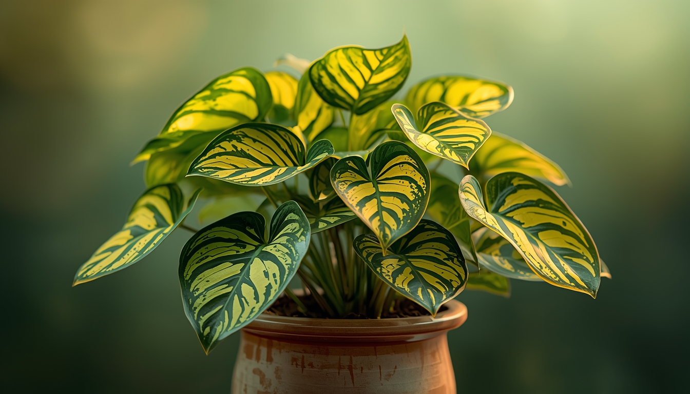 Golden Pothos hanging plant in basket